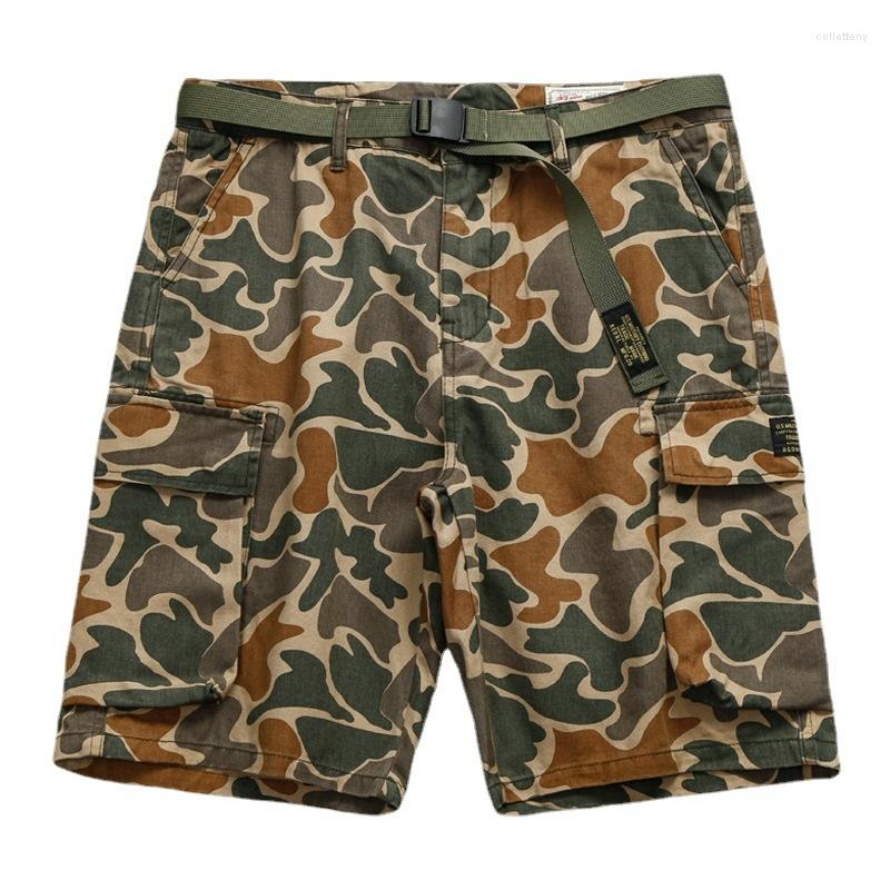 

Men' Shorts Arrival 2023 Cotton Drawstring Pockets Men Short Summer Pocket Camouflage Tooling American Casual Capris Loose Pants, See chart