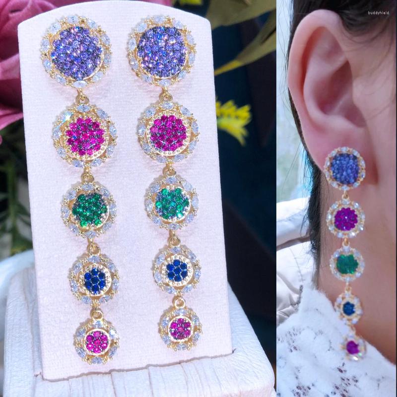 

Dangle Earrings Missvikki Luxury Trendy Charm Pendant For Women Wedding Cubic Zircon CZ Engagement Party