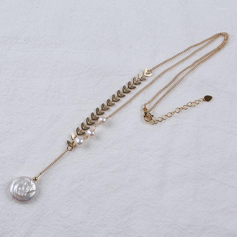

Pendant Necklaces Square/Rice/Keshi Freshwater Pearl Necklace For Female Jewelry