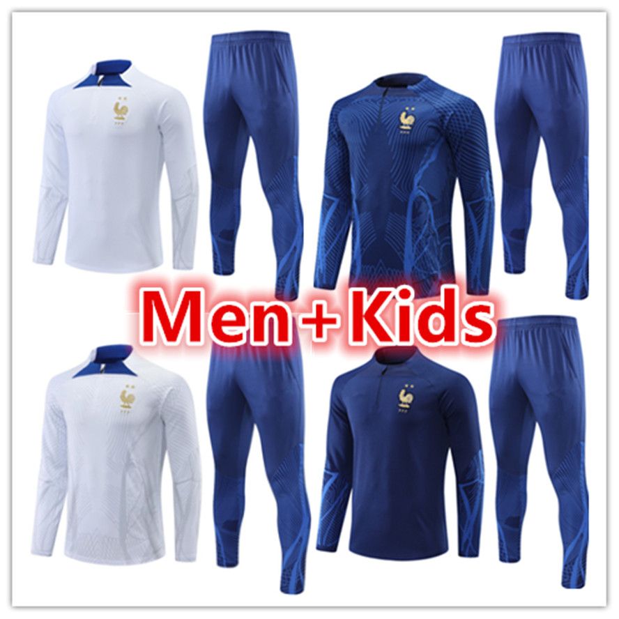 

2022 2023 French club men kids soccer tracksuit training suit jersey set 22 23 mens football jerseys tracksuits jogging jacket sets survetement foot chandal futbol
