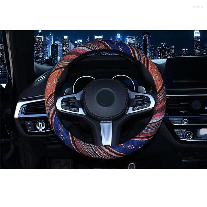 

Steering Wheel Covers Grip Cover 1pc Linen Car Anti-Slip Case Replacement 38cm