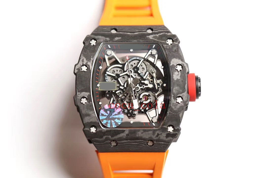 

TOPQuality Watches 44mm 42mm RM11 RM35 RM52 Skeleton NTPT Carbon Fiber Sapphire Glass Transparent Mechanical Automatic Mens Men's Watch Wristwatches k96