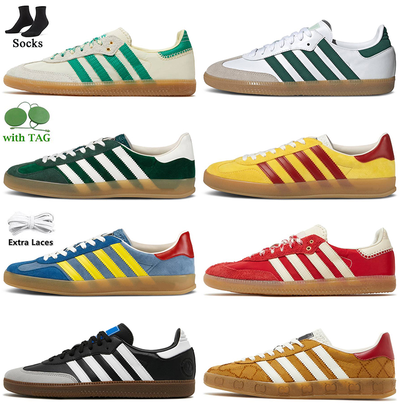 

Designer Platform Originals Samba Vegans Gazelles Designer Shoes Classic Black White Gum Women Mens Trainers Yellow Red Velvet Wales Bonner Cream Green Sneakers, C17 36-45