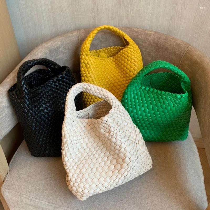 

Evening Bags Adies Woven Large Capacity Totes Leather Personality Wild Messenger Bag Shoulder Fashion Trendy Luxury Handbag, Black