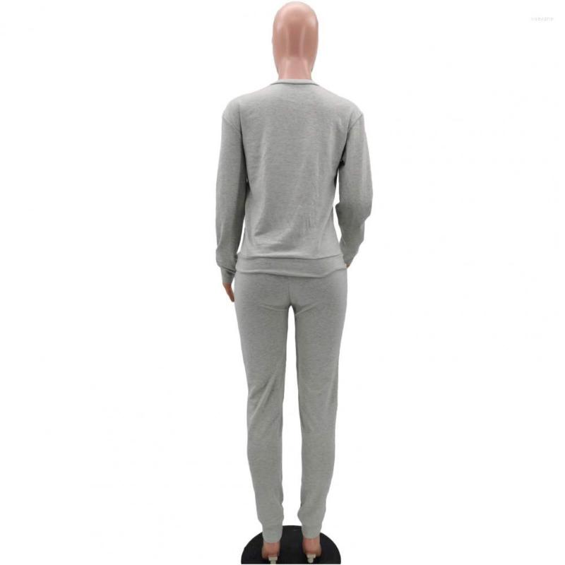 

Women' Two Piece Pants 2 Pcs/Set Lady Autumn Tracksuit Long Sleeves Spring Sweatshirt Suit Ankle-banded, Black