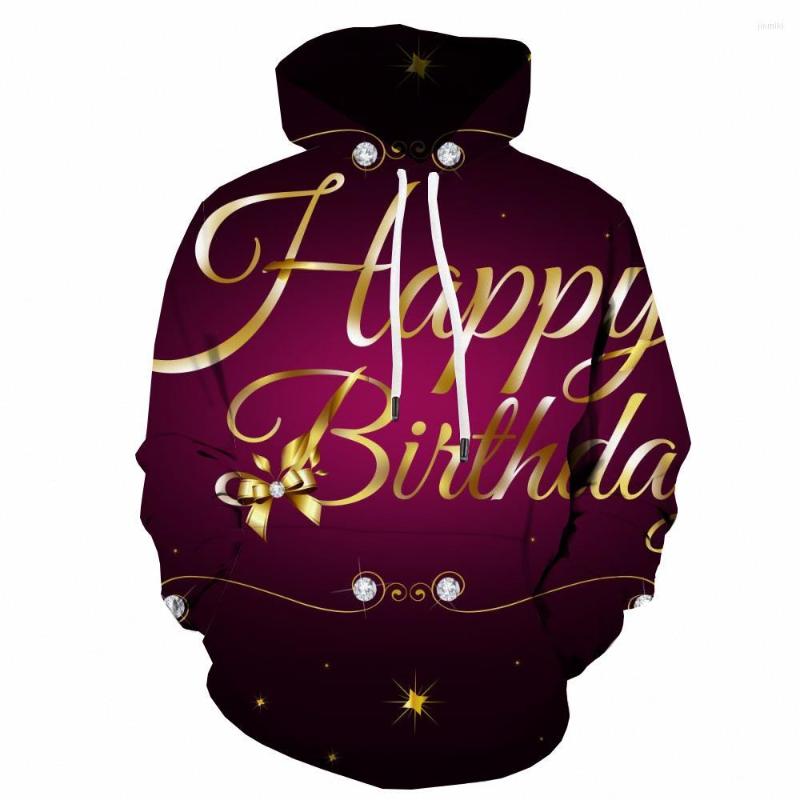 

Men' Hoodies 3d Happy Birthday Sweatshirts Men Star Hooded Casual Party Hoody Anime Hip Hop Sweatshirt Printed Long Sleeve, Wy-aaa2-10033