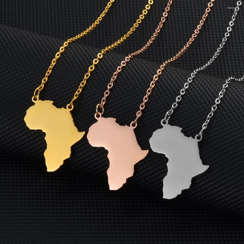 

Pendant Necklaces Anniyo Charm Africa Map And 50cm Chain African Jewelry Wedding Birthday Accessories #255721