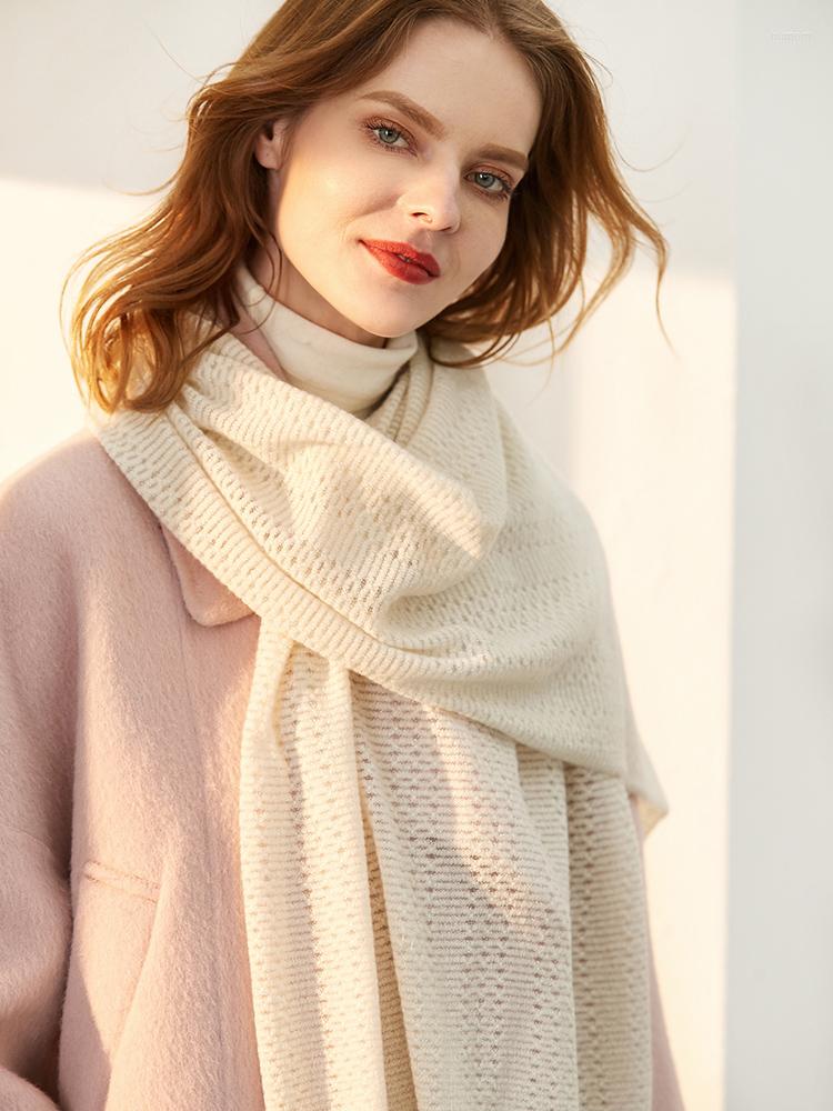 

Berets Cashmere Scarf Autumn And Winter Wild Girl Long GRAY22, White