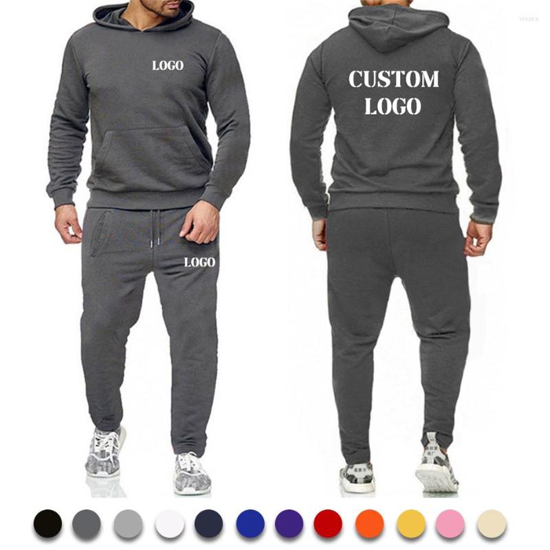

Men' Tracksuits Custom Logo Men' Set Hoodie Sets Men Tracksuit Sportswear 2 Pieces Hoodies Sweatpant Male Pullover Sweatshirts Warm, Black