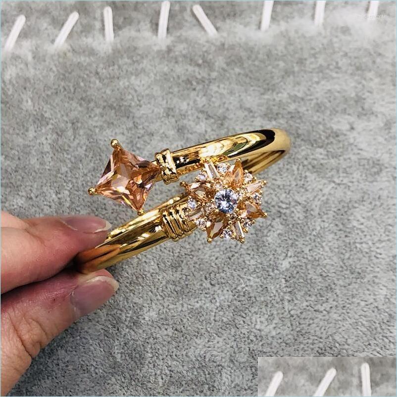 

Bangle Bangle Cubic Zircon Bracelet For Women Bangles High Quality Mens And Womens Exclusive Mticolor Irregar Brilliant Jewelry Drop Dhgva