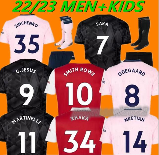 

ARS SMITH ROWE G.JESUS SAKA soccer jersey SALIBA 22 23 Fans Player version ODEGAARD NKETIAH MARTINELLI TIERNEY 2022 2023 football kits shirt Men Kids sets uniforms 666