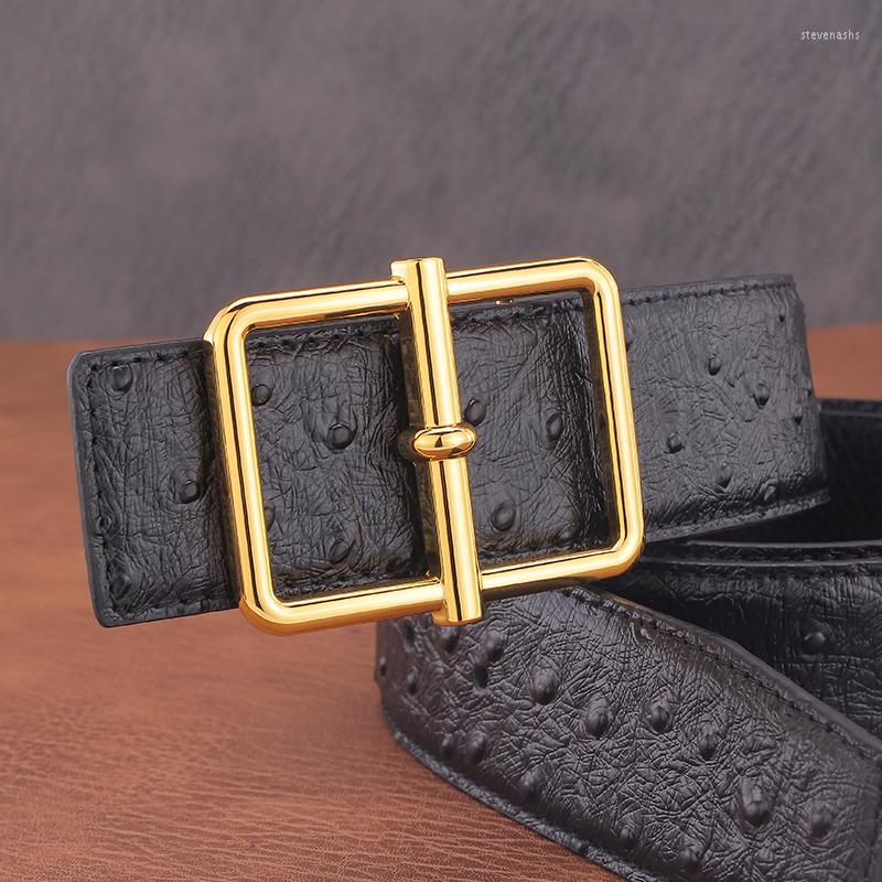 

Belts Fashion Belt Men's Luxury Designer Fancy Jeans 3.8Cm Wide Hollow Button Leather High Quality, Black