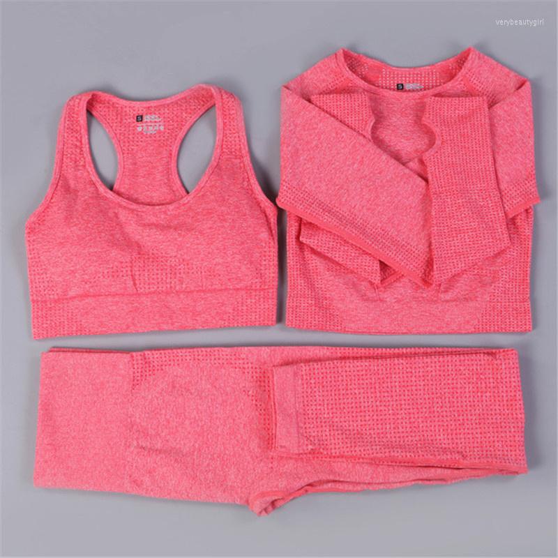 

Active Sets 2/3Pcs Workout Clothes For Women Yoga Set Gym Clothing Fitness Seamless Leggings Female Sportswear Training Tracksuit Outfits, Dark gray 2pcs