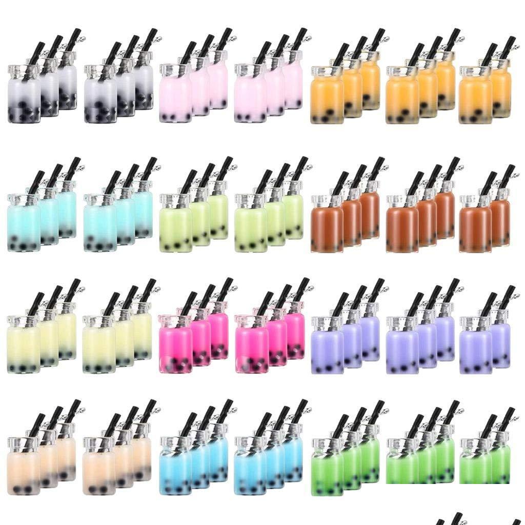 

Pendant Necklaces Pendant Necklaces Jettingbuy Milk Tea Charms Fruit Charm Boba Bottle Pendants Dangle Earring Necklace For Diy Jewe Otkt3