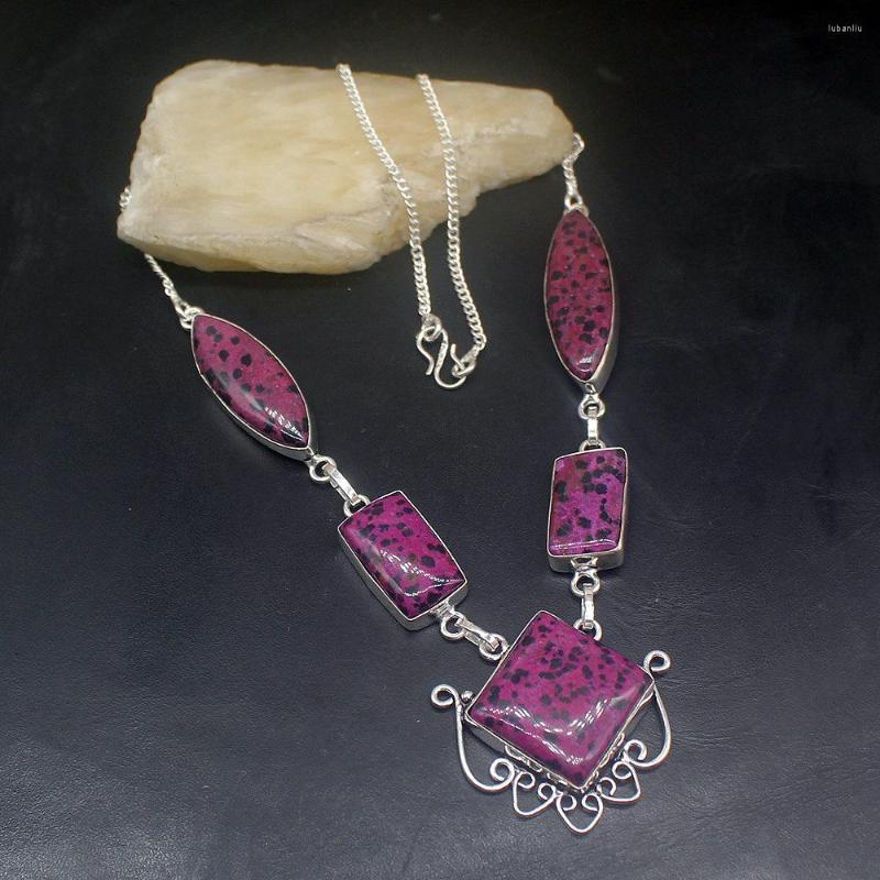 

Chains Hermosa Jewelry Charming Unique Dalmatian Jasper Perfect Silver Color Chain Necklace For Women Ladies Gift 20225188