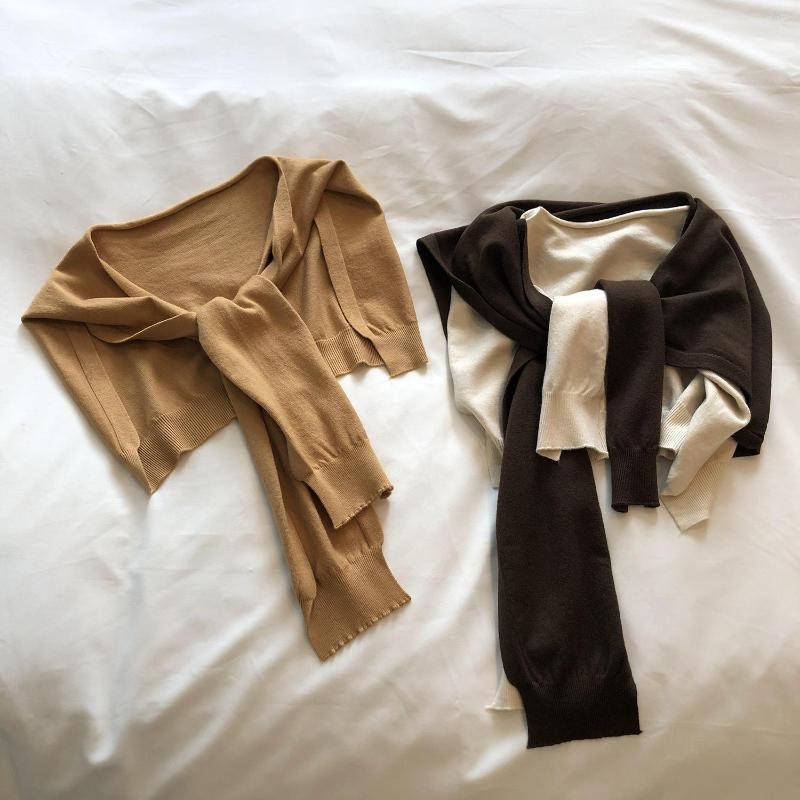 

Scarves Obrix Female Light Sleeveless Cape Casual Style Front Sashes Comfy Accessory For Women