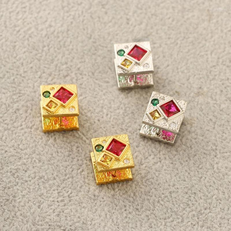 

Dangle Earrings LONDANY European And American Small Fashionable Female Gold Double-layer Square High-quality Ear