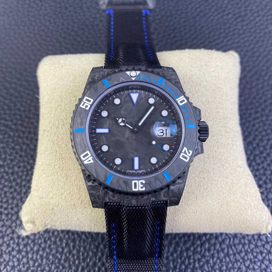 

VS factory Men's watch DIW Cal.3135 movement Carbon fiber material Size 40 mm Super luminescent Sapphire crystal glass, As shown