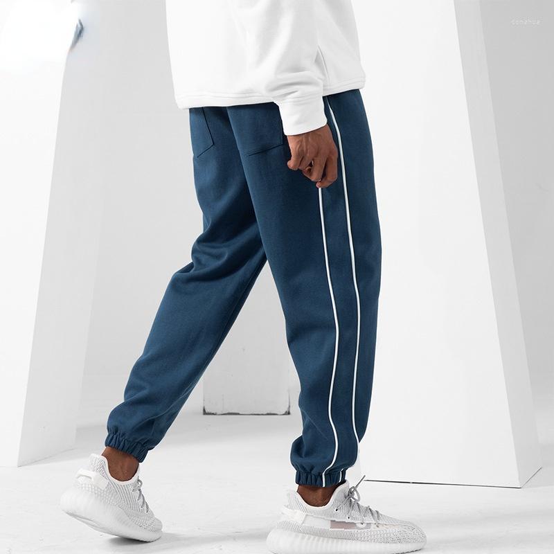 

Men's Pants Autumn And Winter Men's Casual Solid Color Loose Large Size All-match Straight-leg Drawstring Sports Trousers, Black