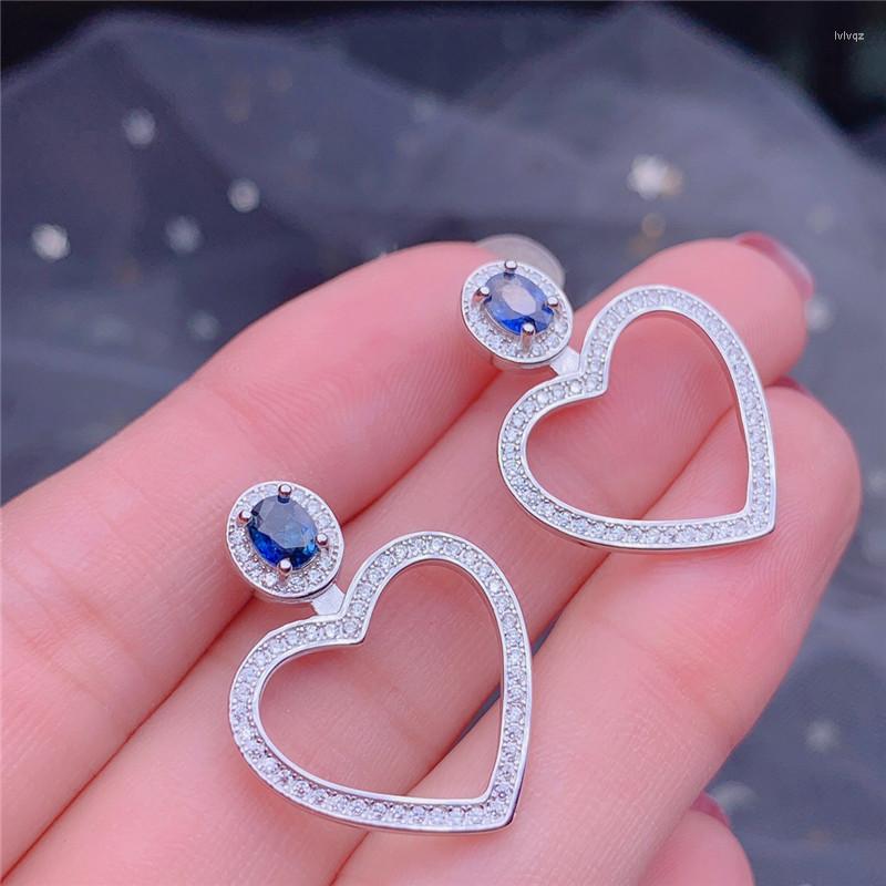 

Stud Earrings LeeChee Natural Sapphire Earring 4 5MM Gemstone Fine Jewelry For Young Girl Anniversary Gift Birthstone Real 925 Silver