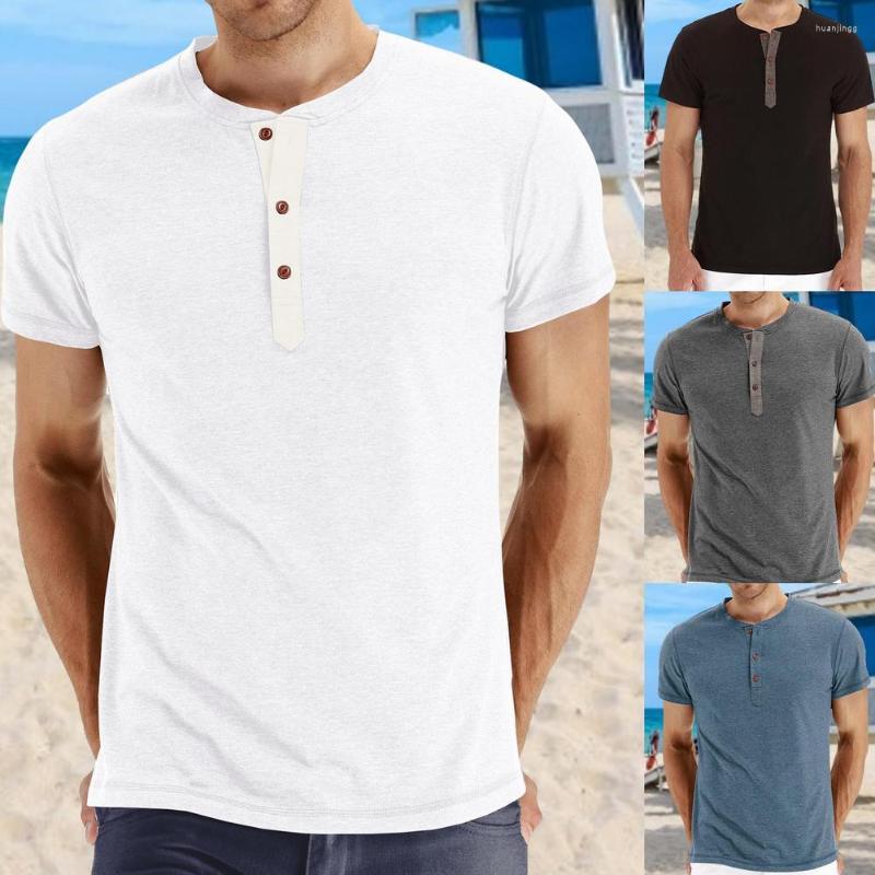 

Men's Suits 1486 T-shirt O-hals Fashion Zomer Solid Casual Katoen Soft Top Voor Mannen Losse Blouse Tee, 1487