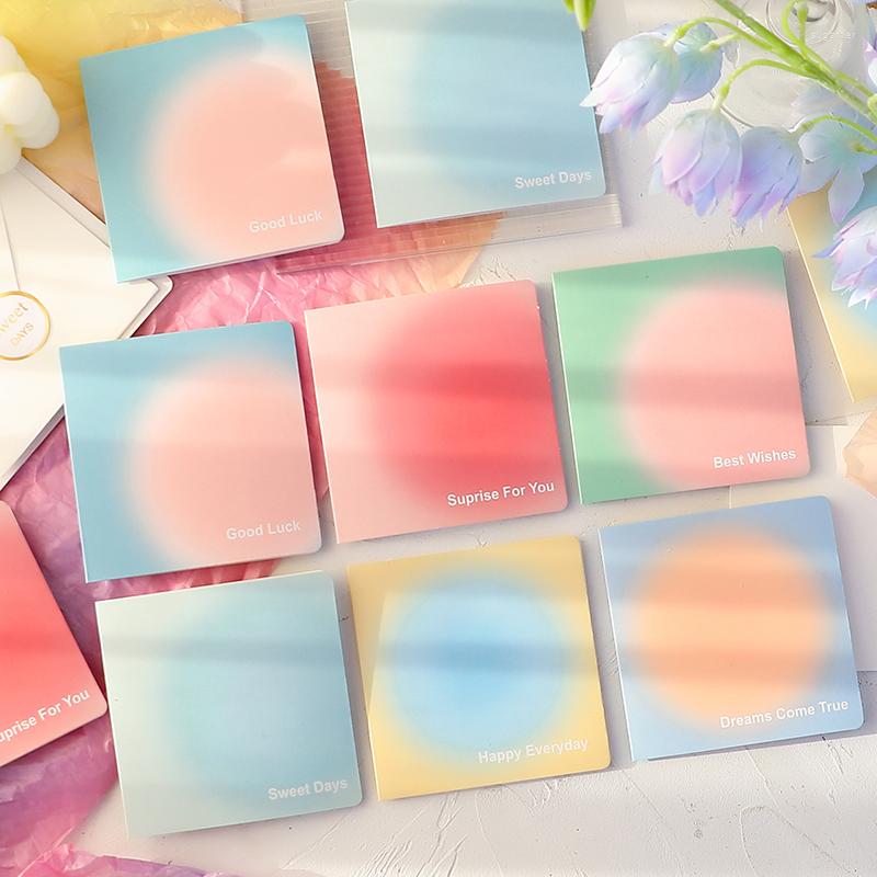 

Jewelry Pouches 6PCS INS Gradient Postcard Greeting Cards Postcards Wedding Invitation Envelope Birthday Thank Gifts Message Card Set