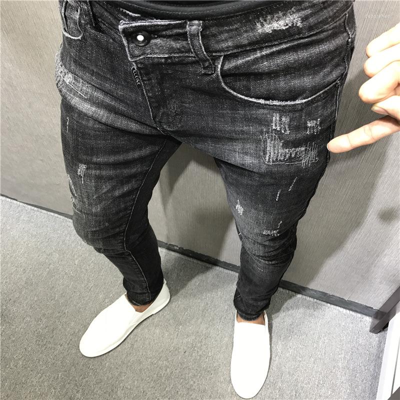 

Men's Pants Spring Winter 2022 Fashion Slim Black Man Denim Trousers Male Long Cowboy Hiphop School Teenagers Jeans For Men