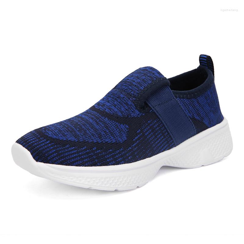 

Athletic Shoes Slip-on Boys Sneakers Children For Kids Girls Lighted Quick Dry Breathable Mesh Running Footwear School, Skyblue