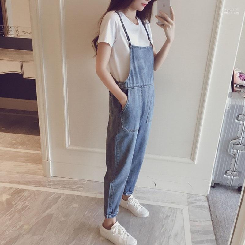 

Women' Jeans Women' 2022 Spring Korean Style Loose Thin Small Age Reducing Straight Denim Overalls Women, B01