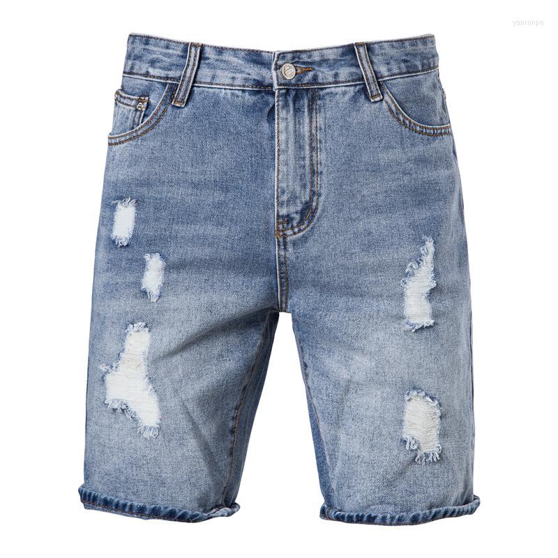 

Men's Shorts 2022 Men's Jeans Summer Japanese Style Sports Casual Washable Mens Mid-waist Ripped Pants, Blue