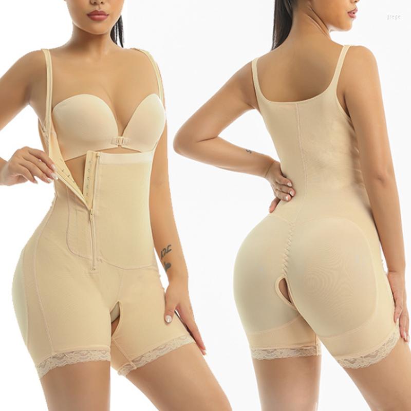 

Women' Shapers Hip Lifter Body Shapewear Abdomen Waist Trainer Tight Zipper Hourglass Girdle Bbl Post Op Supplies, Beige