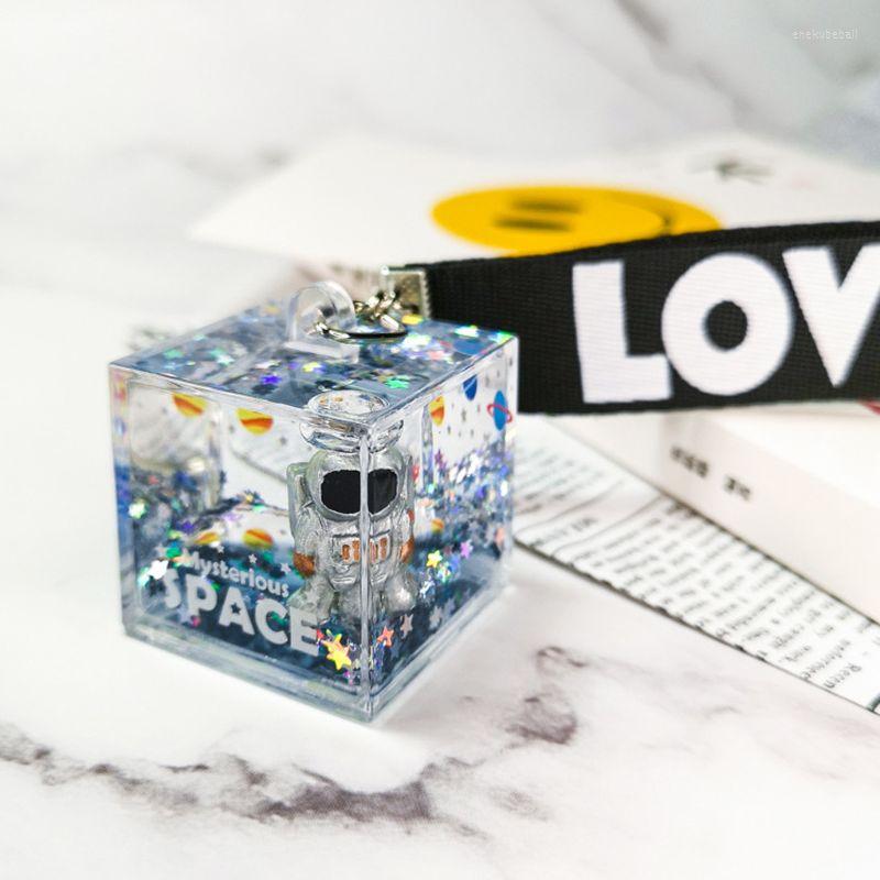 

Keychains CPDD Mysterious Space Quicksand Square Keychain Astronaut Bag Charm Keyring Jewelry