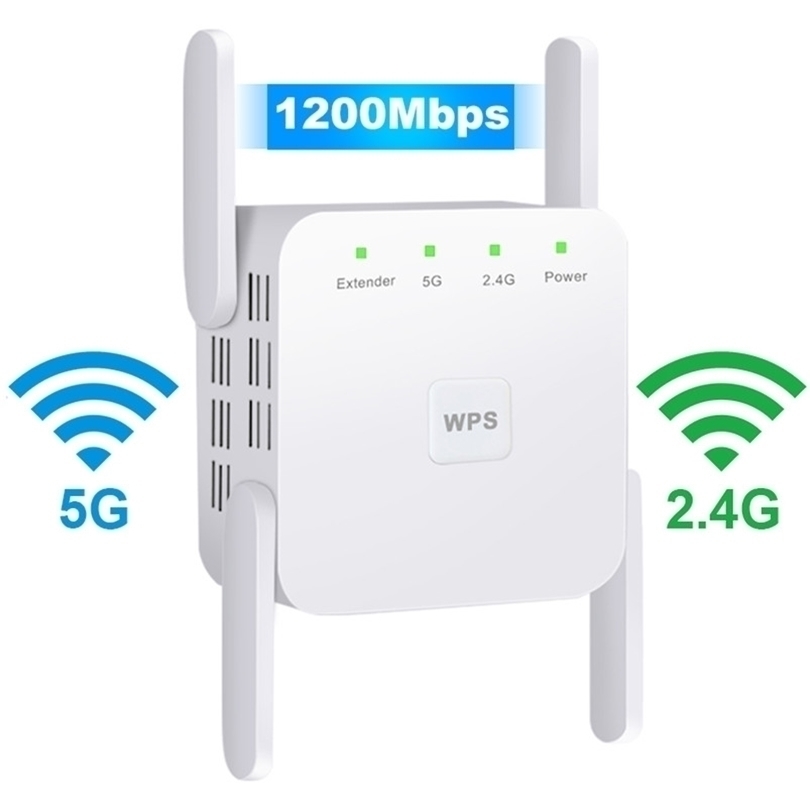 

Routers 24G 5Ghz Wireless WiFi Repeater Wi Fi Booster 300M 1200 Ms Amplifier 80211AC 5G Long Range Extender Access Point 221103