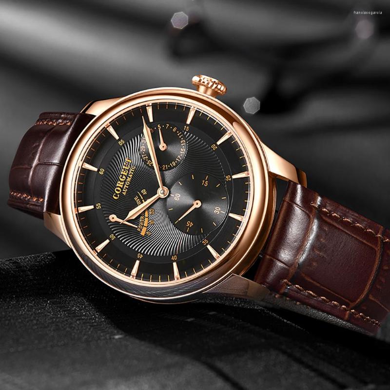 

Wristwatches Relogio Masculino Men's Watch Mechanical Seagull Waterproof Rose Gold Brushed Multifunctional Automatic