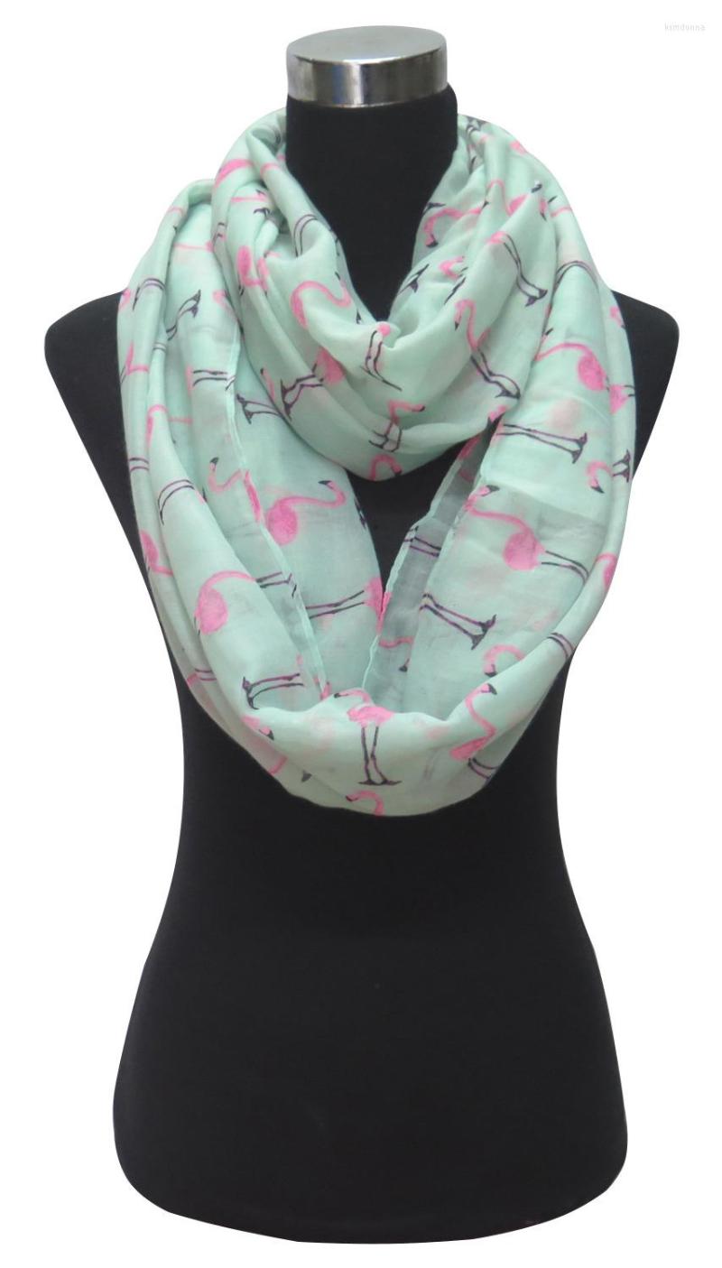 

Scarves 10pcs/lot Flamingo Print Women's Infinity Loop Scarf Snood Lightweight