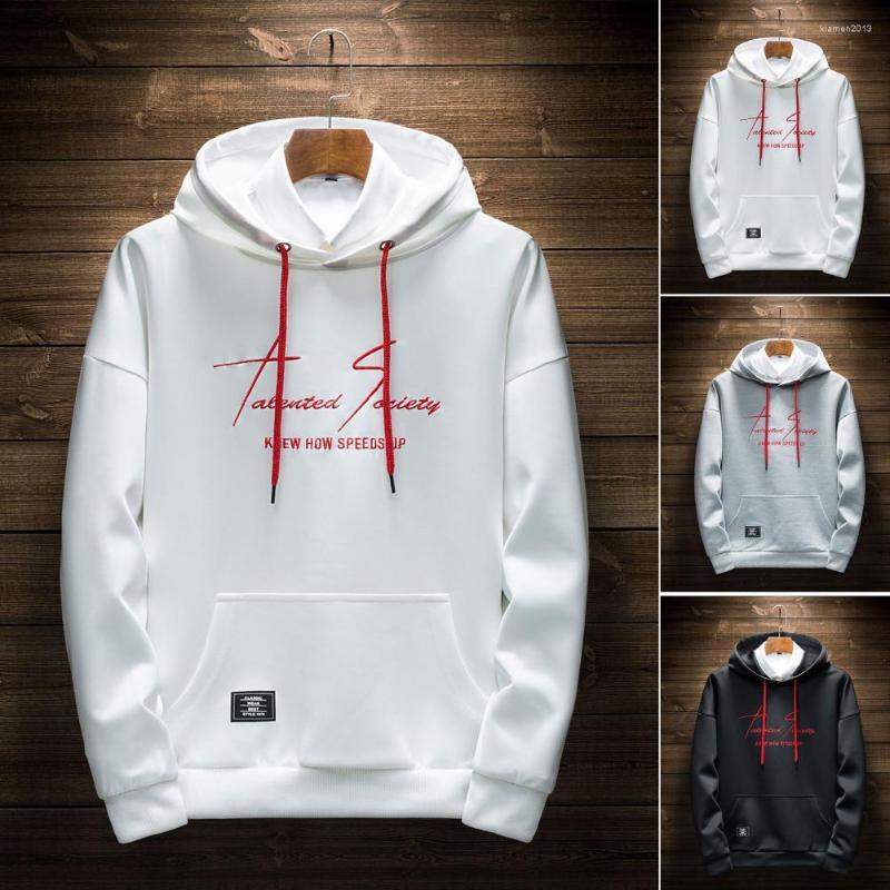 

Men's Hoodies Chic Elastic Cuff Warm Winter Hoodie Hip Hop Men Autumn Sweatshirt Drawstring For Daily Wear, Black