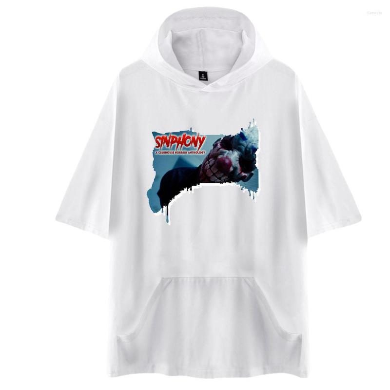 

Men's T Shirts SINPHONY A CLUBHOUSE HORROR ANTHOLOGY 2D Men/Women Hooded Tshirt Solid Color T-shirts Summer Short Sleeve, Ivory