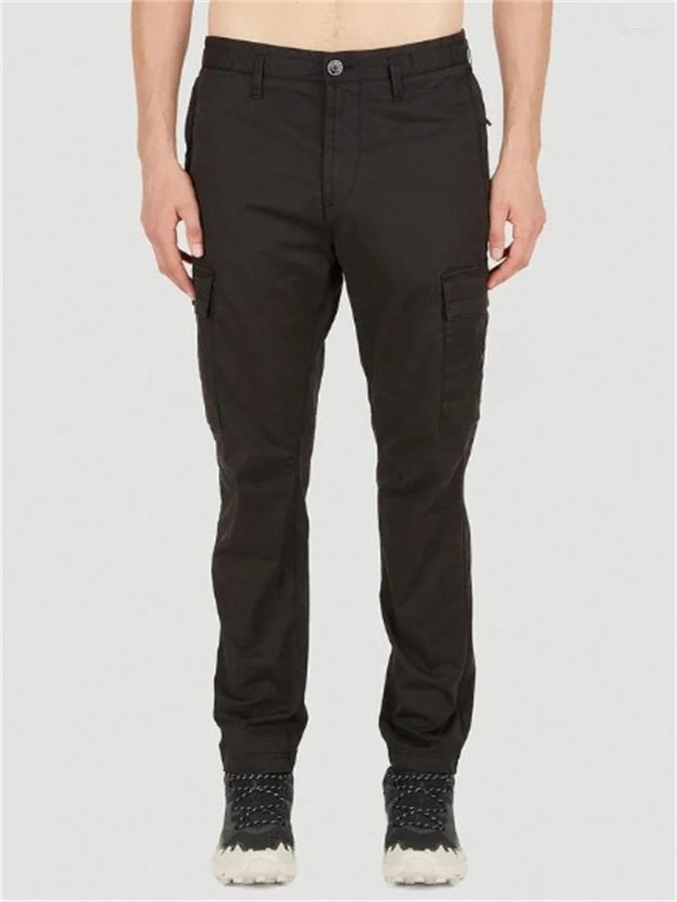 

Men' Pants Spring And Autumn Men' Casual Radish Fashion Skateboard High Street Slim Multi Pocket Workwear, Black