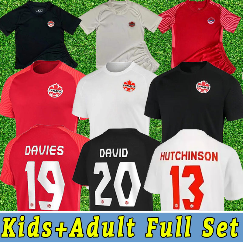 

23 Canada Soccer Jerseys national team 2022 2023 DAVIES DAVID LARIN CAVALLINI LARYEA MILLAR HOILETT Men jersey football shirts tshirt full kits socks kids third