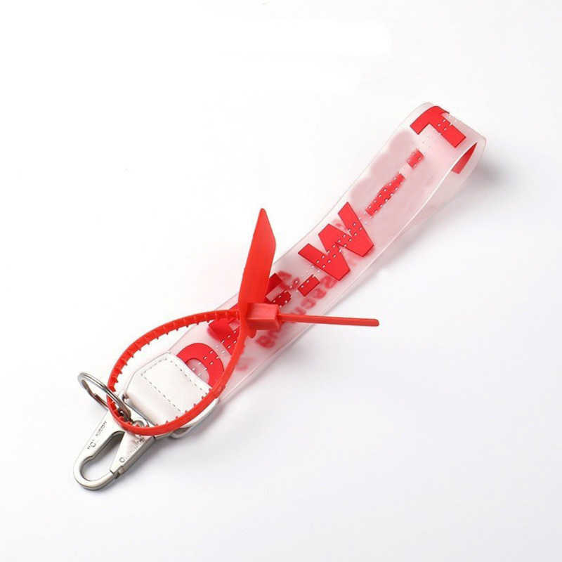 

Key chain Offs White Luxury Key Rings Keychains Clear Rubber Jelly Letter Print Keys Ring Fashion Men Women Canvas Keychain Camera Pendant BeltQ9VJC