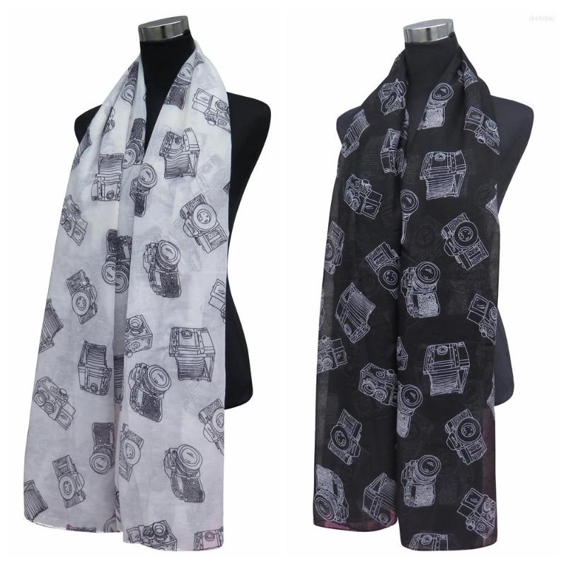

Scarves 10pcs/lot Vintage Camera Print Scarf Shawl Wrap Gift Accessories For Ladies