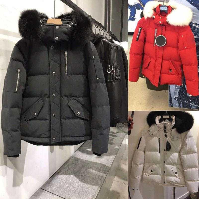 

Down jacket 06 men's fur collar parka winter waterproof white duck coat cloak fashion couple moose casual version warm doudoune femme, Men's all black