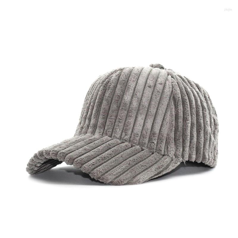 

Ball Caps Winter And Autumn Women's Corduroy Baseball Cap Korean Version Of The Wild Hipster Harajuku Retro Simple Warm Bas, White