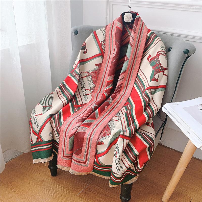 

Scarves Products In Europe And America Long Carriage Thickened Scarf Dual-use Warmth All-match Lady Cashmere Shawl