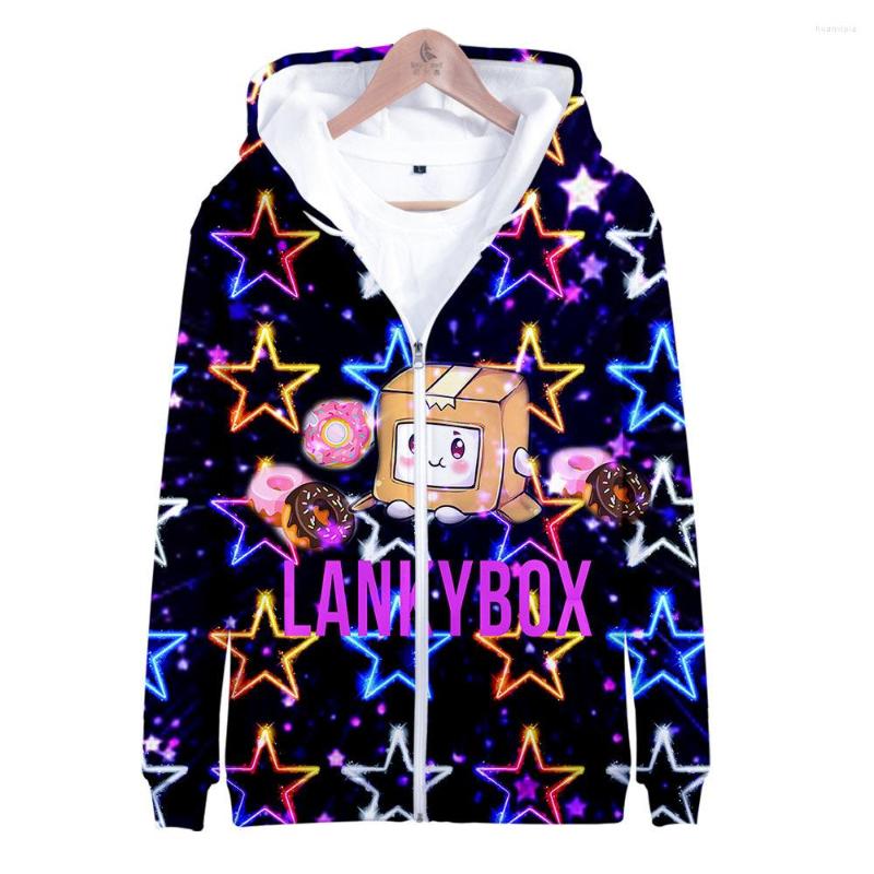 

Men's Hoodies 3D Anime Lankybox Hoodie For Boys Girls Kid Teenager Zipper Hooded Sweatshirt Casual Tracksuit Outerwear Jacket Children Tops, 008