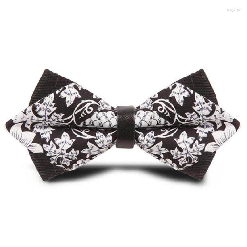 

Bow Ties HOOYI 2022 Floral PU Tie For Mens Pattern Butterfly Bowtie Neck