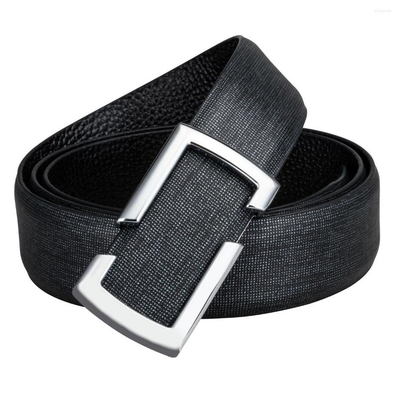 

Belts Luxury Designer Men's Smooth Buckle High Quality Genuine Leather Fashion Women Pin Waistband DiBanGu, Black
