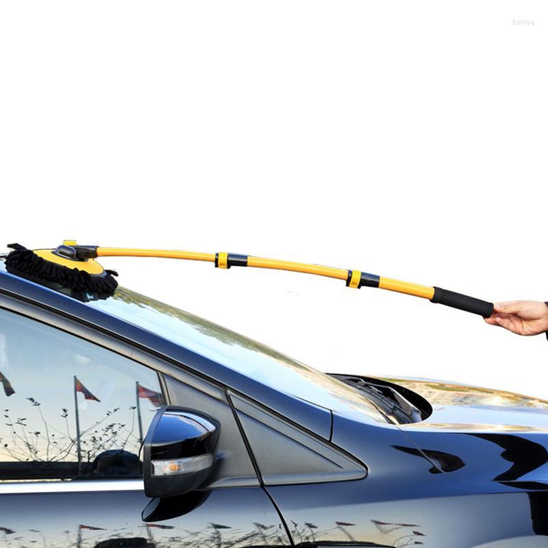 

Car Washer Wash Brush Long Handle Microfiber Mop 180 Rotation Head For Cleaning Cars SUVs Truck Caravans And