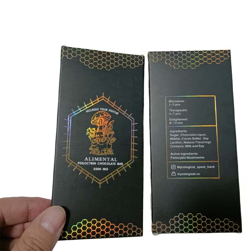 

ALIMENTAL Mushroom Chocolate Bar Packaging Boxes 3.5G 3.5 Grams with Compatible 12pieces Chocolate Mold 10pack Display Boxes