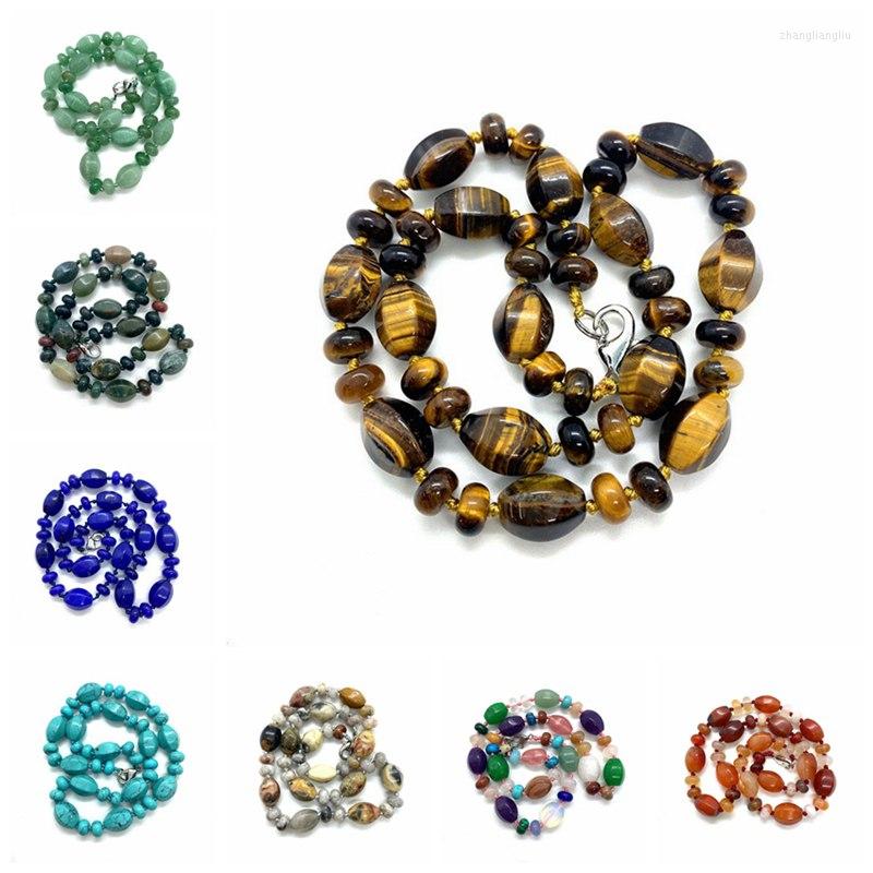 

Chains Natural Multicolor Color Irregular Shape Agates Crystal Stone Fashion Necklace Jewelry 43cm Yw47